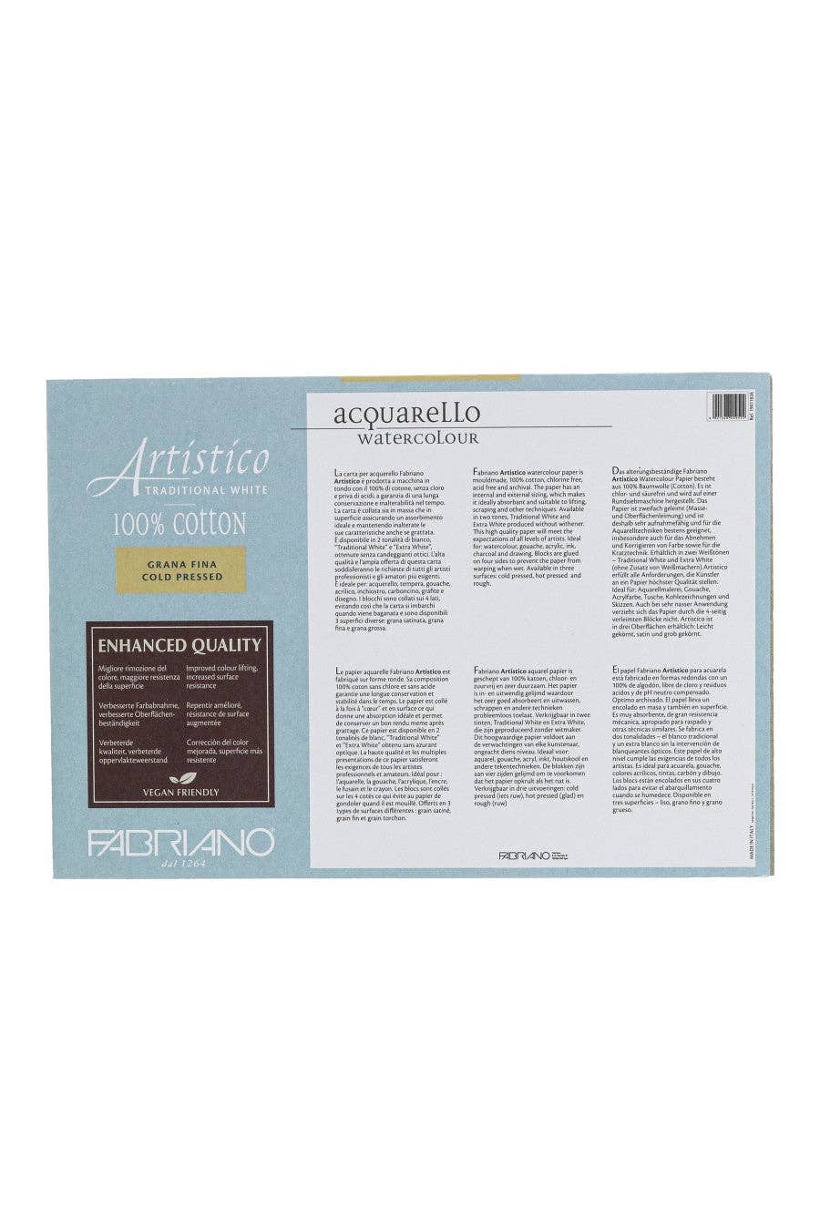 Chartpak, Inc. - Wholesale Sketchbook/Sketchpad - Fabriano Artistico Traditional White Watercolor Block45