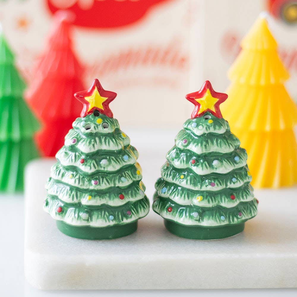 WONDER IMPORTS AUSTRALIA - Wholesale Salt & pepper shaker set - Nostalgic Christmas Trees Salt & Pepper Shakers