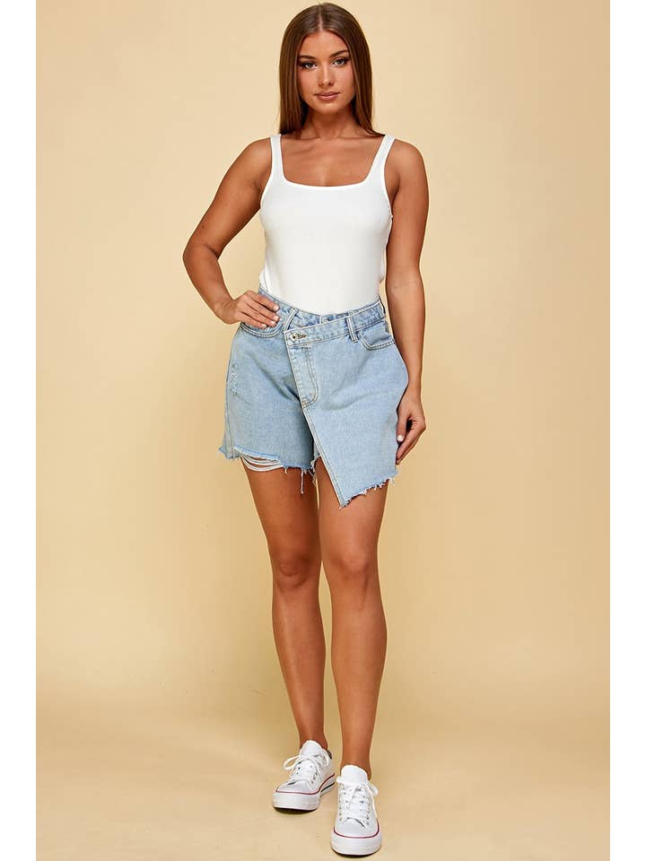Denim Med Wash SHORT EN JEAN 5 POCHES COUPE DÉCONTRACTÉE en vente sur Faire
