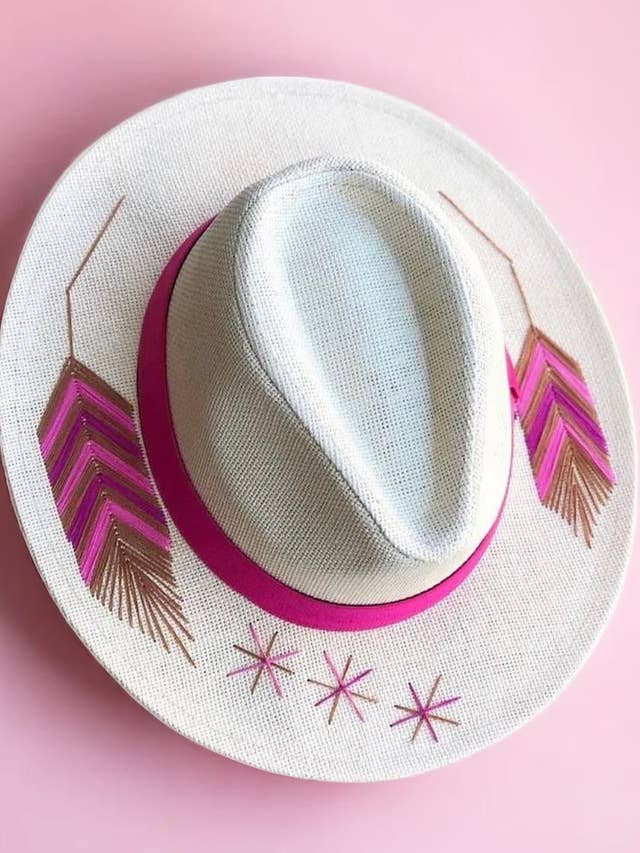 Chapéu Mykonos (Banda Rosa Quente) por atacado de Campelle