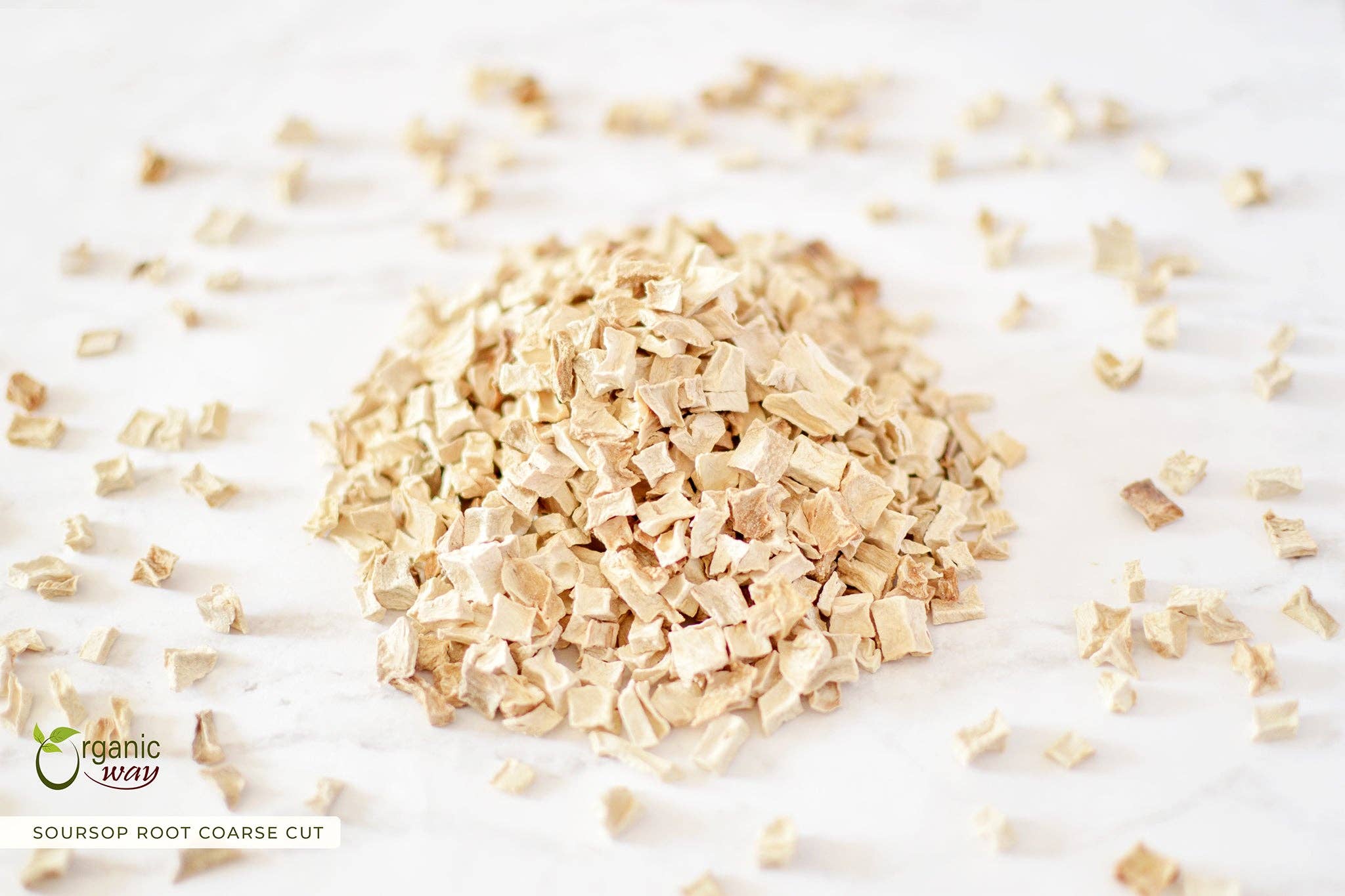 Organic Way LLC - Wholesale Herbs - Dried Soursop Fruit Coarse Cut (Annona muricata) - Vegan, Non-GMO & Gluten Free | Tested for Heavy Metal and Purity | 100% Raw from Sri Lanka1