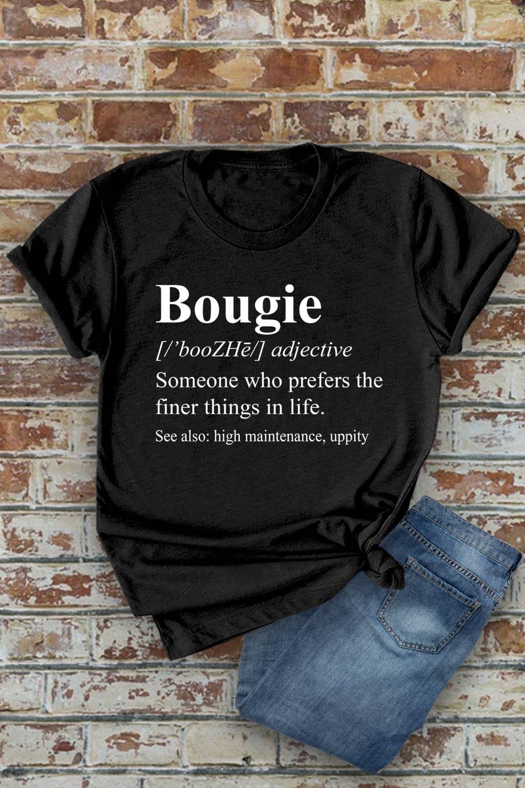 Top Avenue – Engroshandel T-shirt med print - Dame – Bougie Definition, Unisex rundhalset T-shirt1