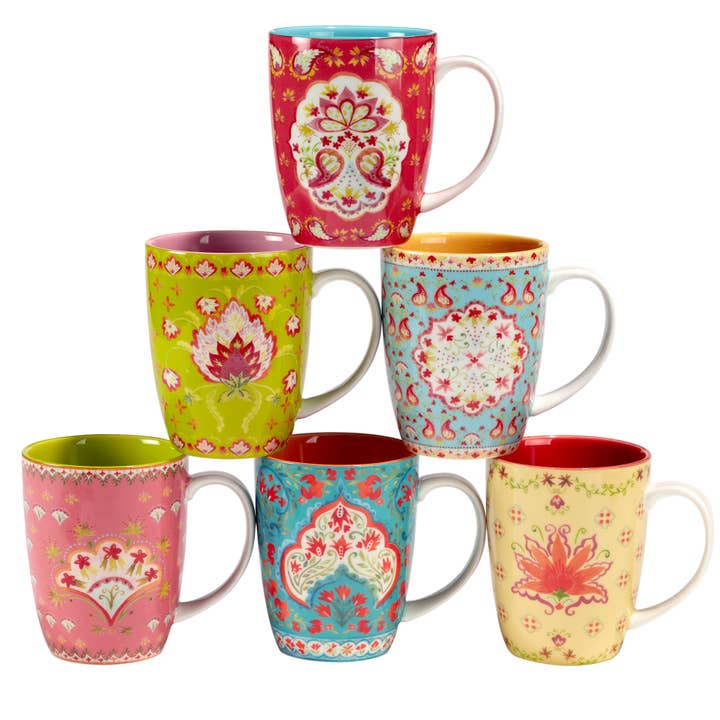Certified International - Wholesale Coffee Mug - Francesca Mugs 6 asst