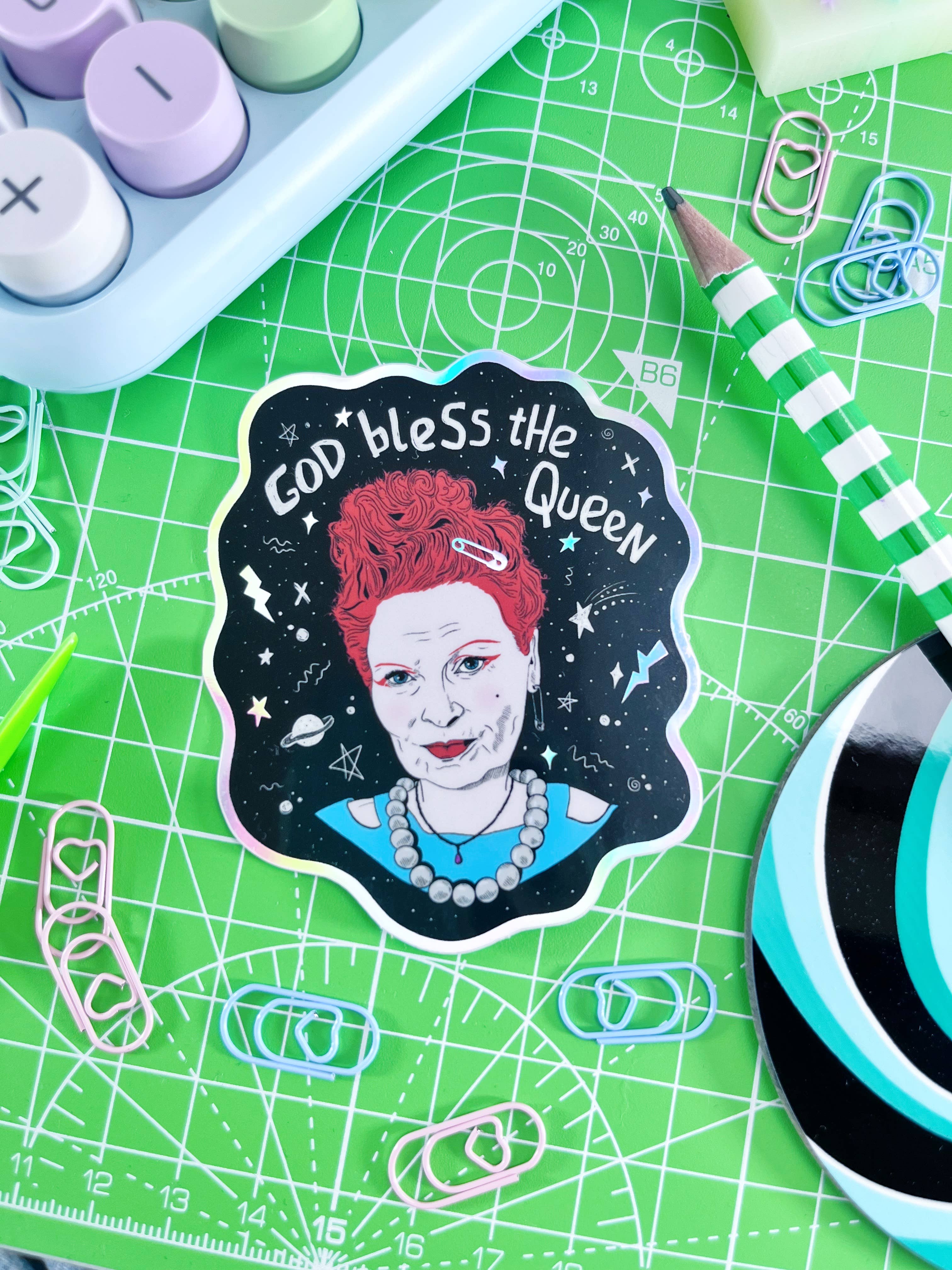 Cor Blimey - Wholesale Sticker - QUEEN VIV VINYL STICKER