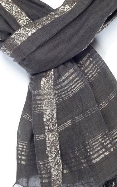 Indigo Handloom - Wholesale Scarf - Women's - Royal Vine4