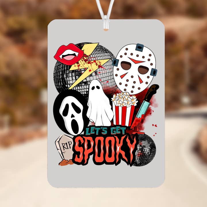 Let's Get Spooky Reusable Air Freshie for wholesale by Honey Designs