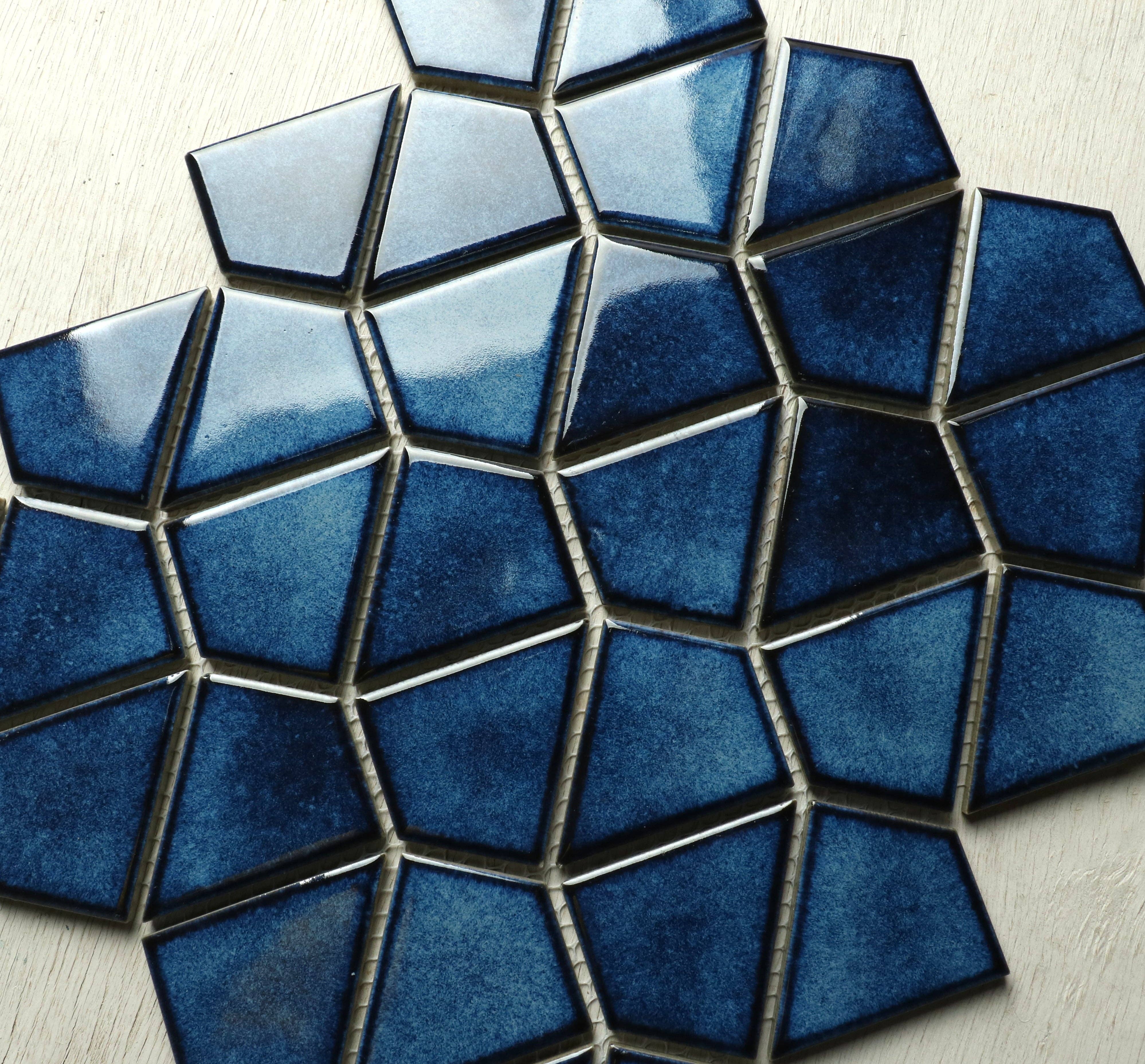 WS Tiles - Wholesale Wall Tile - Diamond Series Porcelain Mosaic Wall Tile  - 9.47 Square Feet Per Carton - Cobalt Blue2
