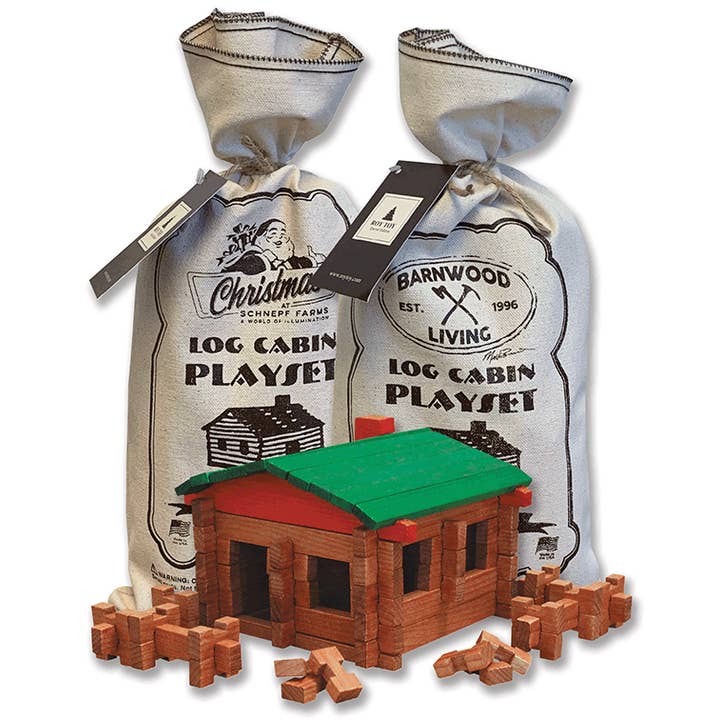 Roy Toy - Wholesale Building Set - Kids - Roy Toy Log Cabin Canvas Bag with logo option