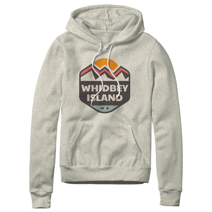 Sweat à Capuche Premium Timbre Soleil sur Montagne pour la vente par Direction Apparel