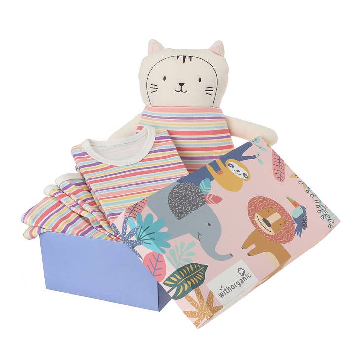 Organic Pajama Set with Matching Security Doll - Princess St for wholesale by WithOrganic