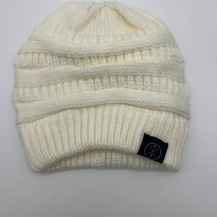 The Mama Xâ„¢ Brand - Wholesale Beanie - Women's - Knit Beanie For Adults With Ponytail Hole