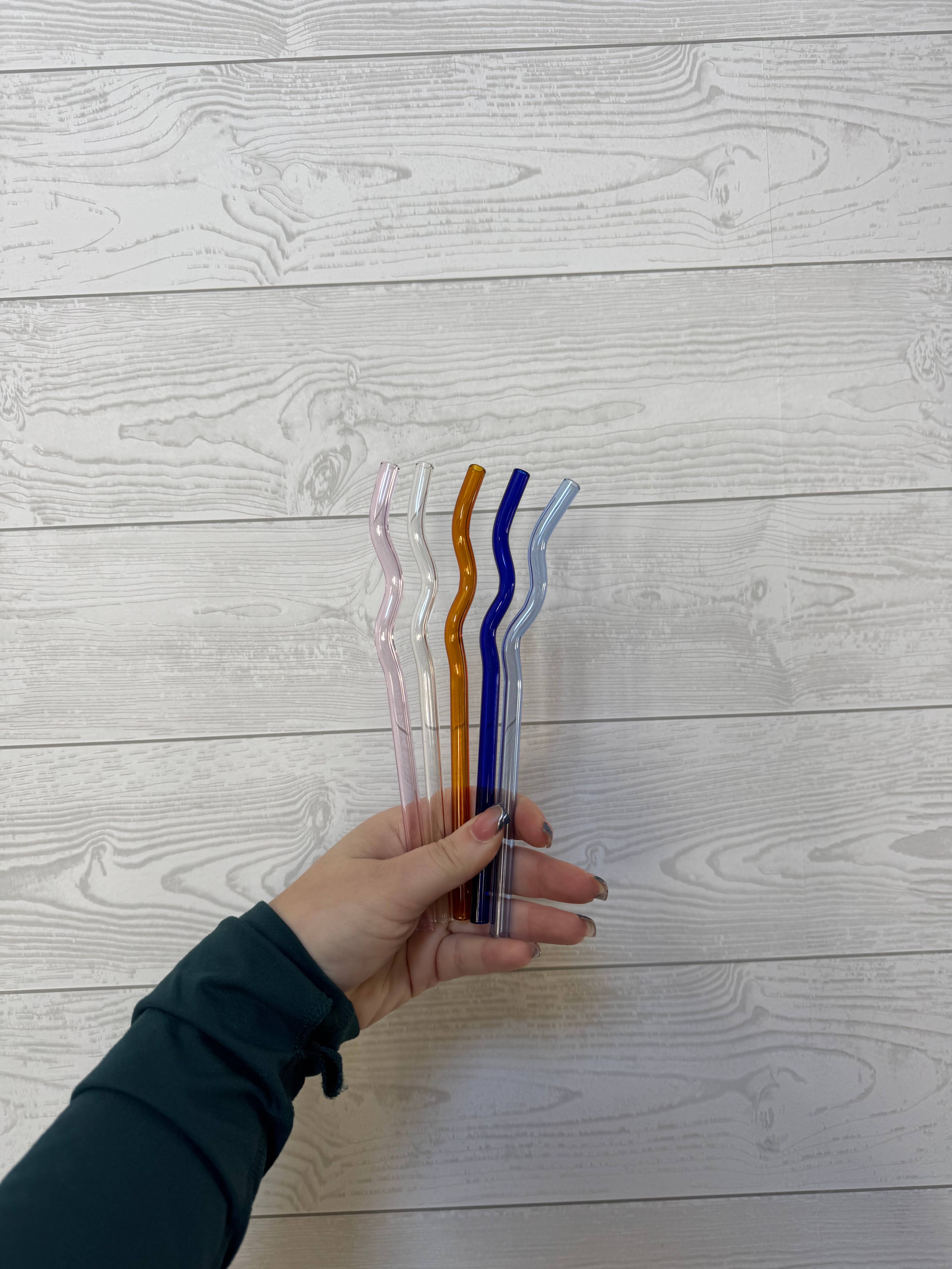 Mason Jar Designs - Wholesale Drinking Straw - Colored wavy straw2