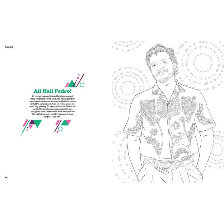 Simon & Schuster - Wholesale Coloring & Activity Book - Adult - Pedro Pascal Coloring & Activity Book by Editors of Thunder Bay Press9