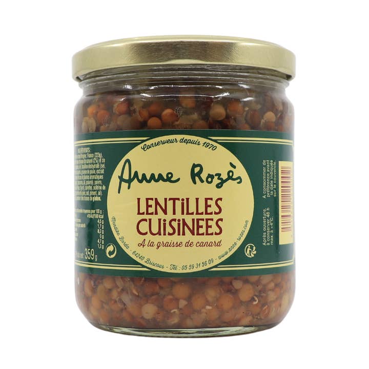 Linser kokta med ankfett 359g för wholesale av Anne Rozès