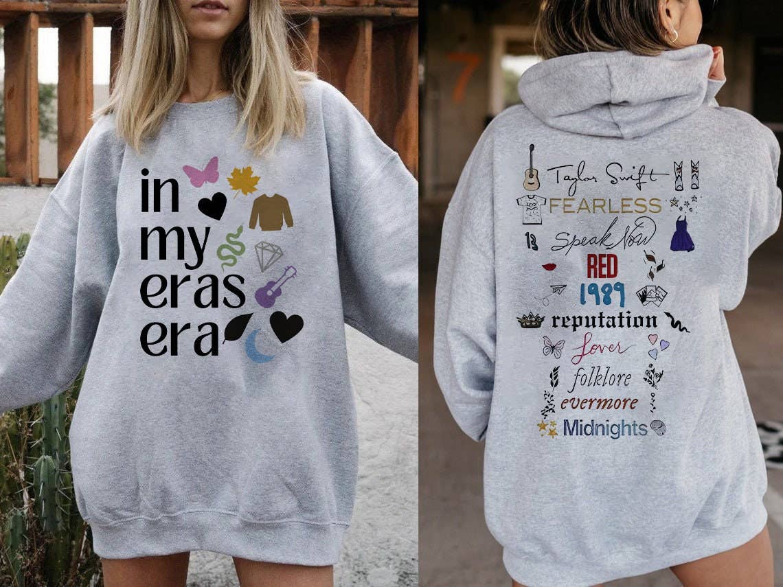 TheKingShirt - Wholesale Hoodie - Women's - Taylor Swift Music Eras Themed Hoodie with Album Icons0