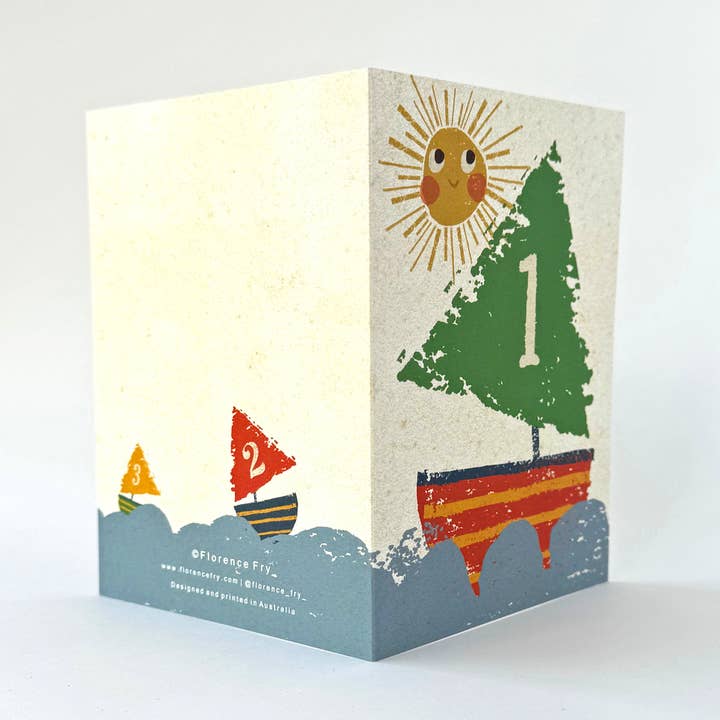 Florence Fry - Wholesale Birthday card - 1 Sailboat0