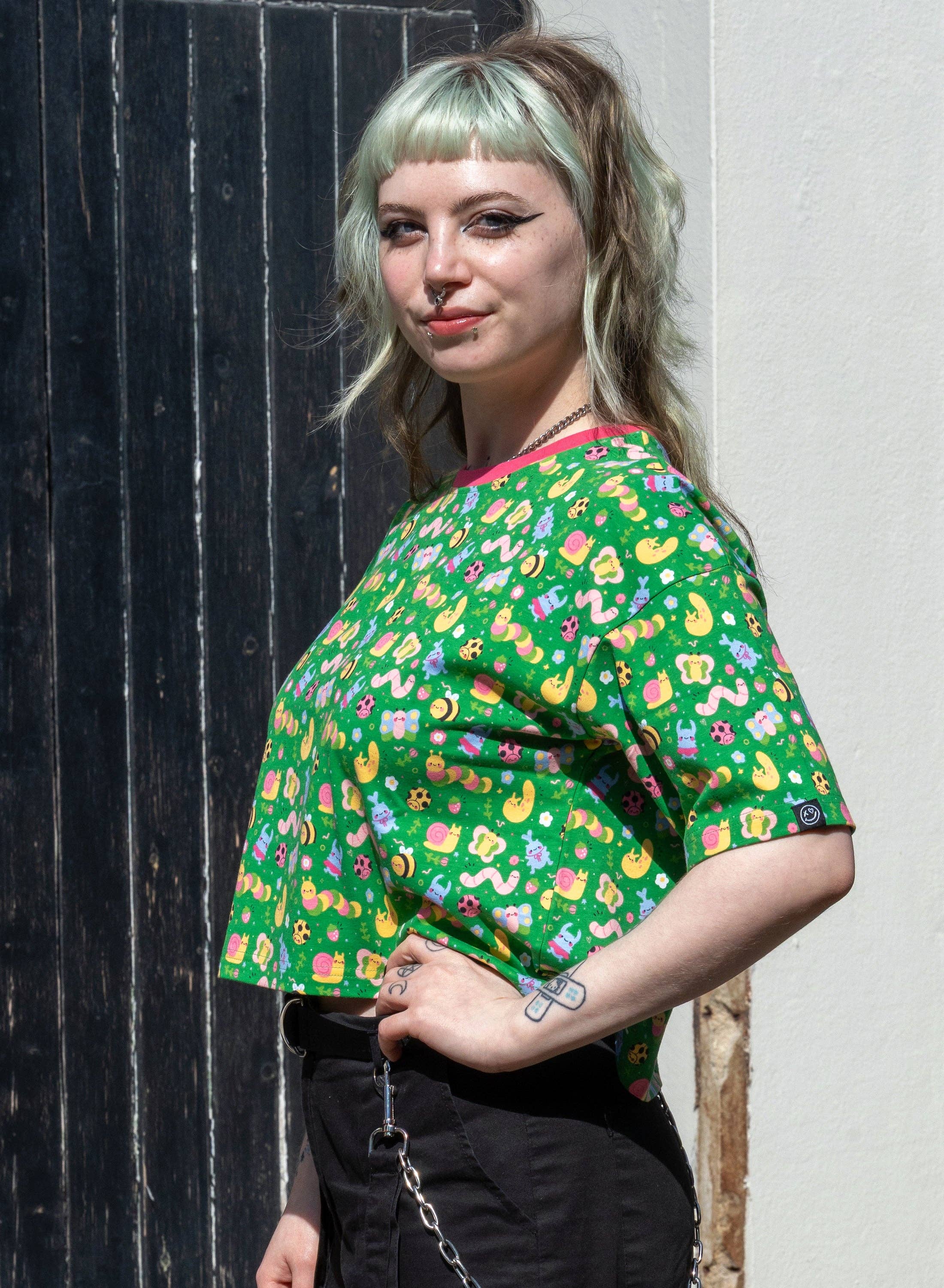 Rebel Romance – wholesale T-shirt – women's – Rebel Romance x Dipstick Store Bugs Cropped Boxy Tee4