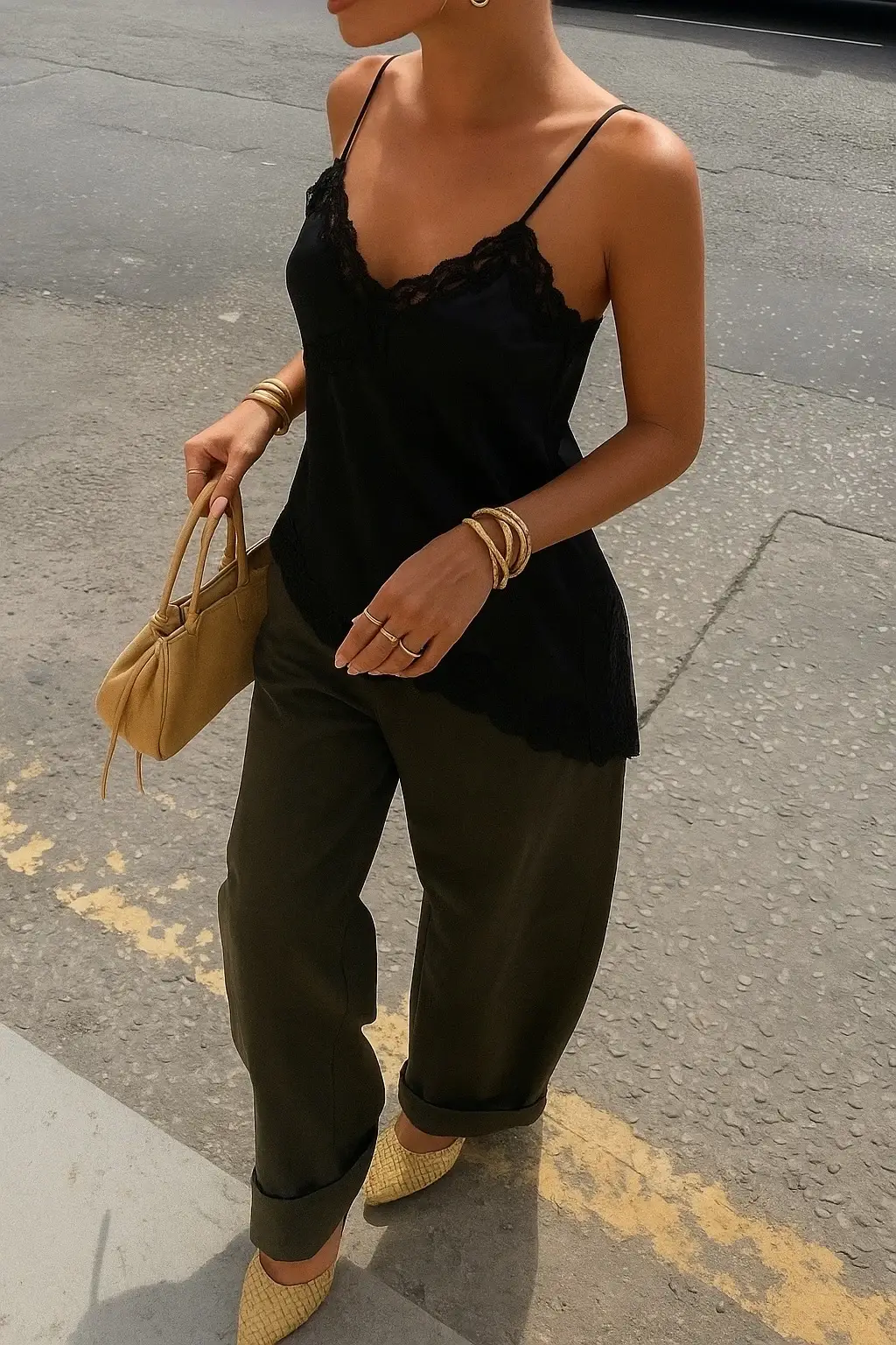 ESTEE BROWN - Wholesale Camisole - Women's - Lace Tank Top - 104050