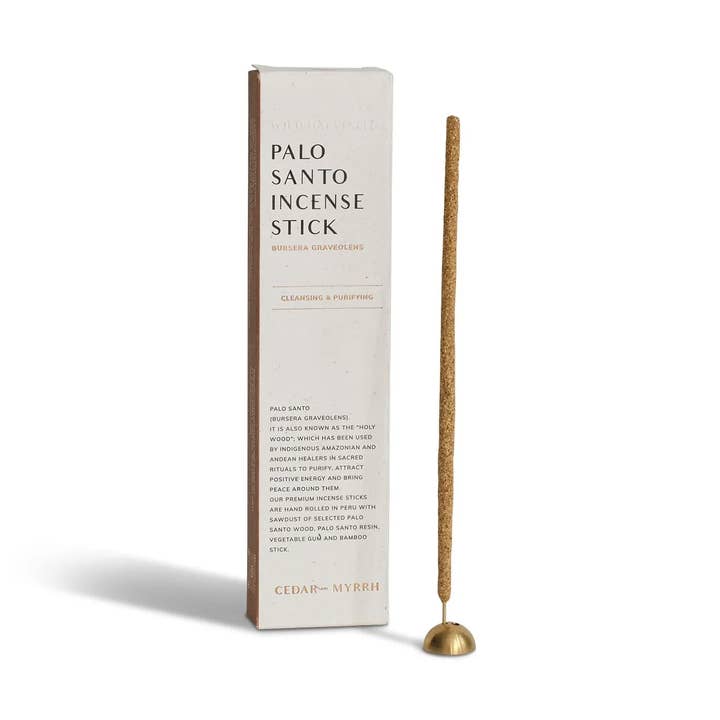 Cedar and Myrrh - Wholesale Incense - Palo Santo Incense Sticks – 7 Hand-Rolled Sticks from Peru0