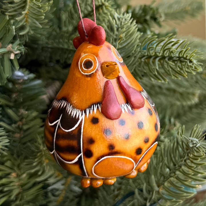 Chicken Gourd Christmas Ornament, Brown or Red for wholesale by Ornaments 4 Orphans