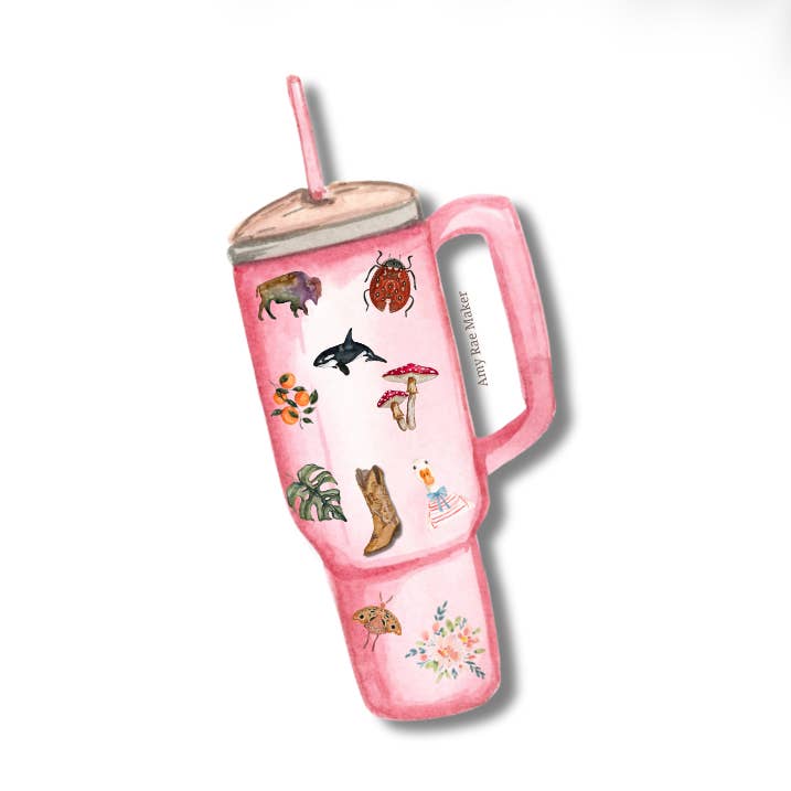 Tumbler Sticker for wholesale by Amy Rae Maker