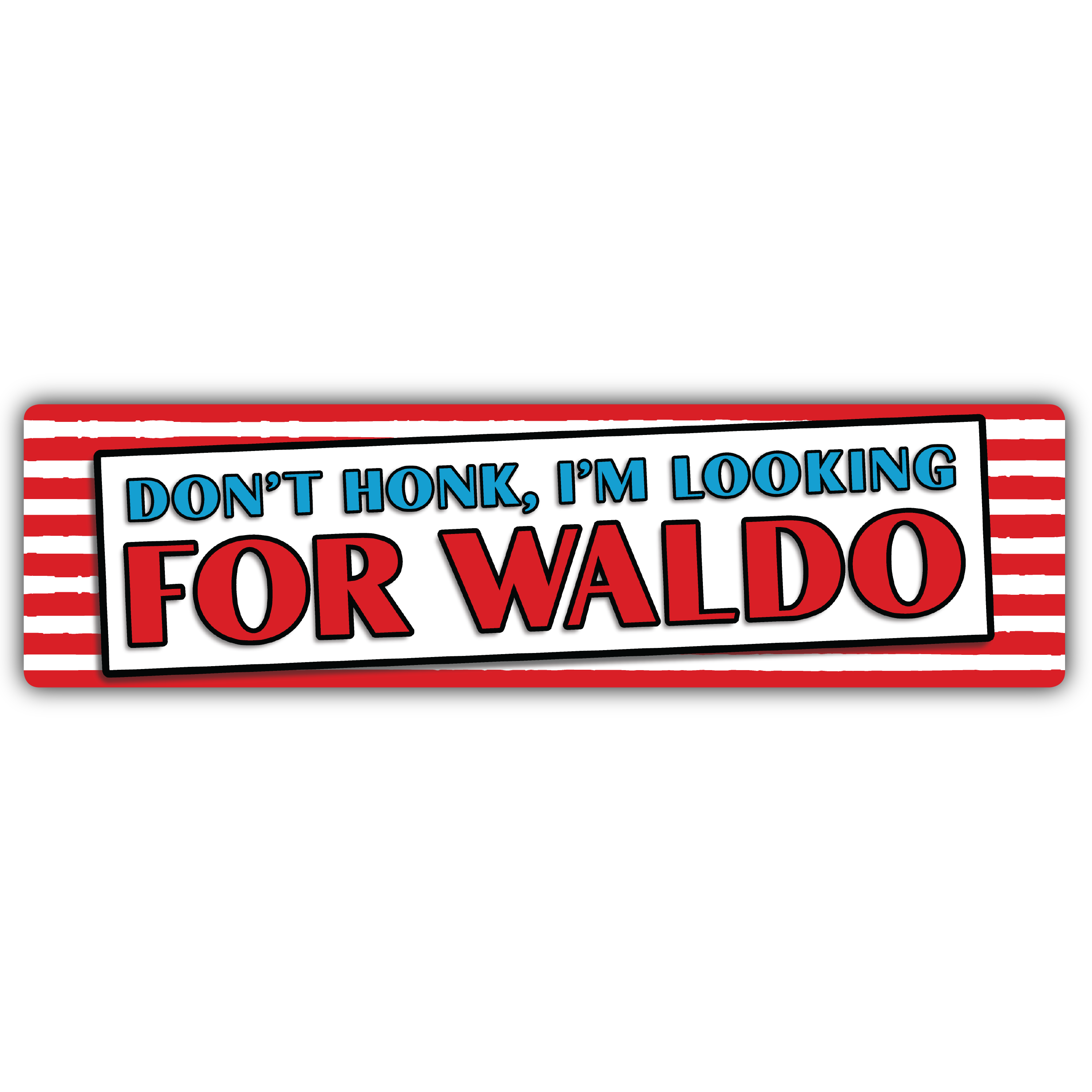 Lucky Mfg. Co. - Wholesale Sticker - Don't Honk, I'm Looking For Waldo Bumper Sticker0