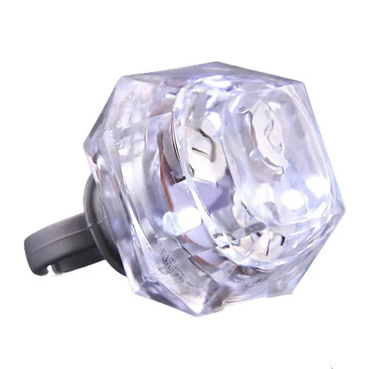 Blinkee.com, LLC - Wholesale Gag Gift/Novelty Gift - Huge Gem White Diamond Novelty Flashing Ring