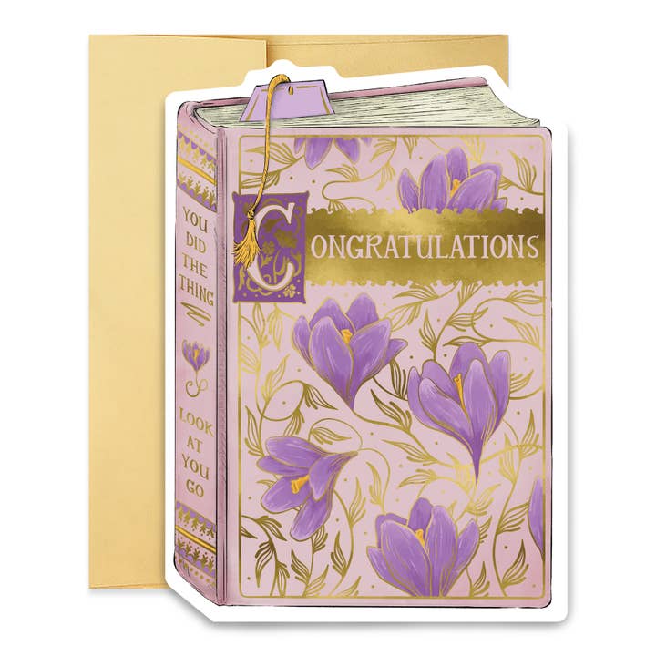 Good Juju Ink - Wholesale Congratulations Card - Congratulations Book Cover Diecut Card 1