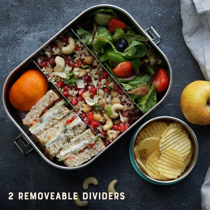 Moonmoon – wholesale Lunch bag/box – Stainless Steel Lunch Box | 1.4 Litre Leakproof Metal Bento 4