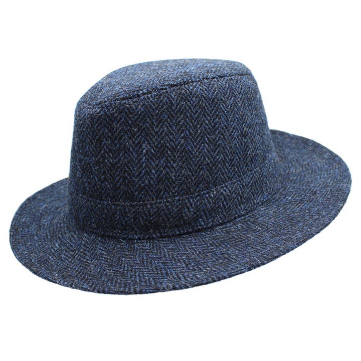 Denholm Harris Tweed Fedora ZH184 por atacado de Heather Hats & Accessories