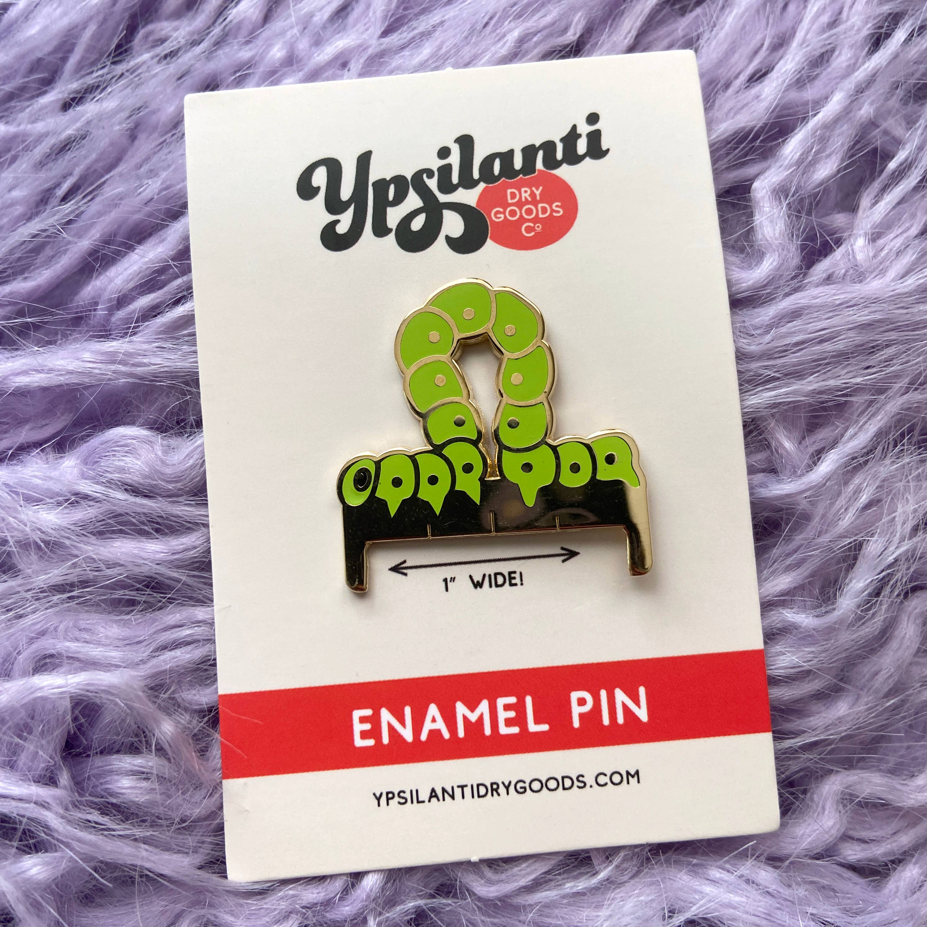 Wild Hunt - Wholesale Lapel Pin/Button - Inch Worm Mini-Ruler Enamel Pin1