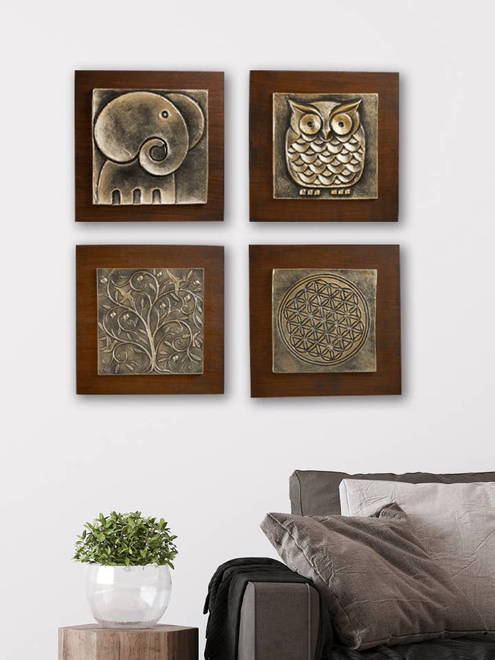 Handmade Ceramic Elephant Wall Hanging - Unique Traditional for wholesale by MOODONLINE