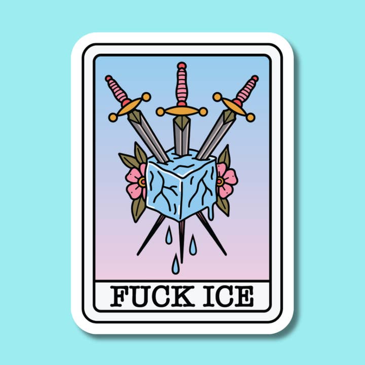 Fuck Ice Tarot Sticker for wholesale by Indigo Maiden
