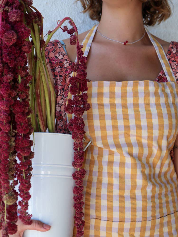 Mosey Me - Wholesale Apron - Mango Seersucker Apron1