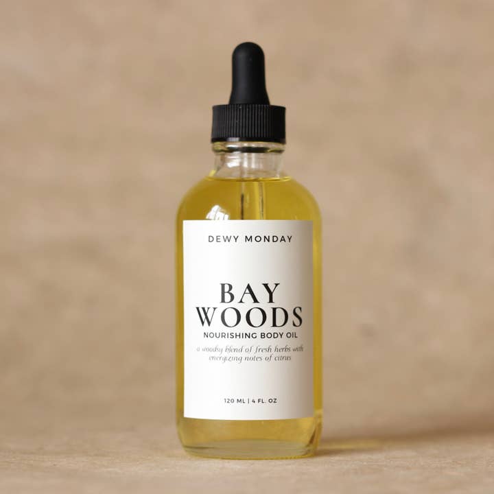 BAY WOODS body oil for wholesale by Dewy Monday