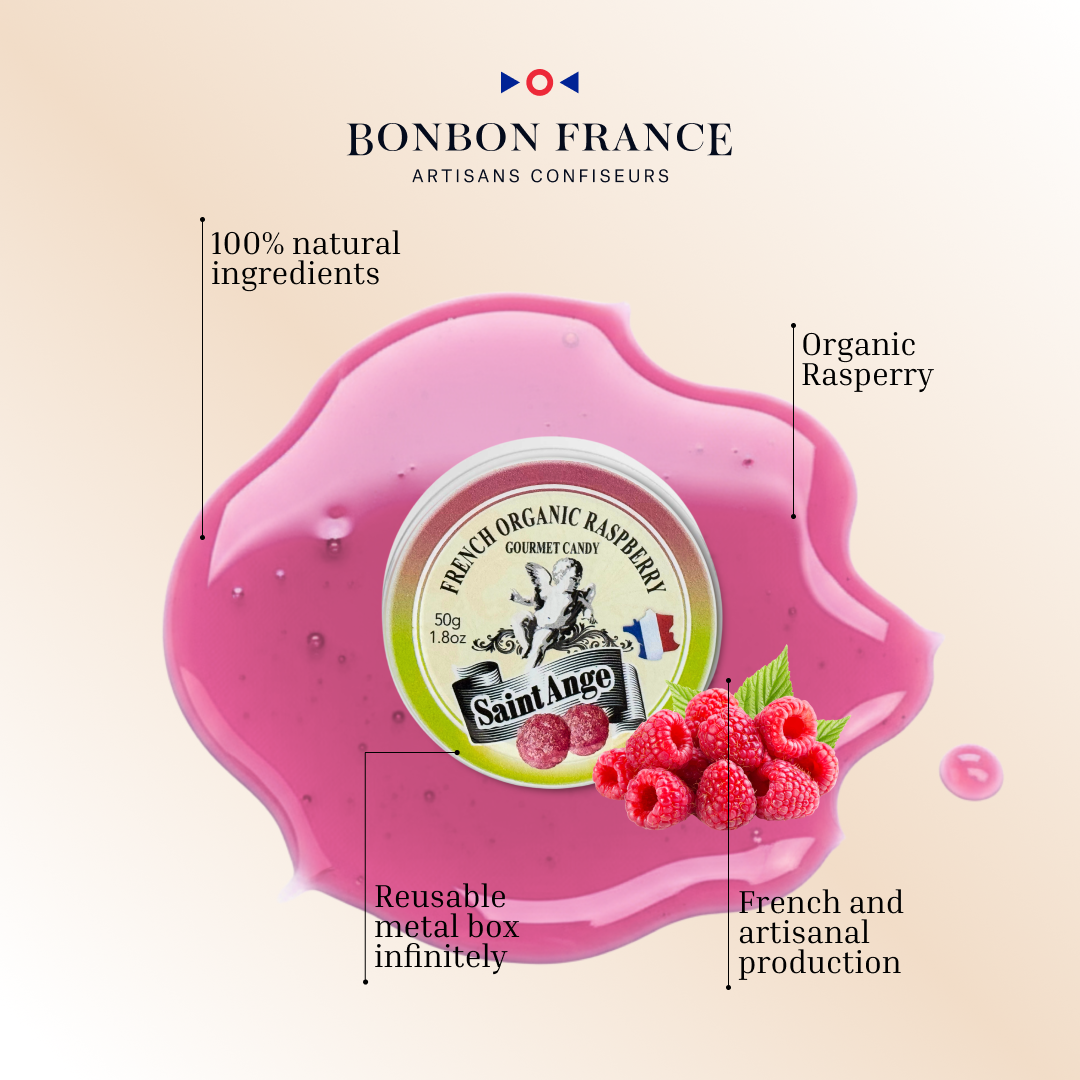 Bonbon-France - Vente Bonbons durs - Saint-Ange BIO Framboise2