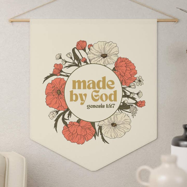 Inspirerende kristent vægdekoration med blomster & hængeskilt for engroshandel hos Seeds of Truth Designs