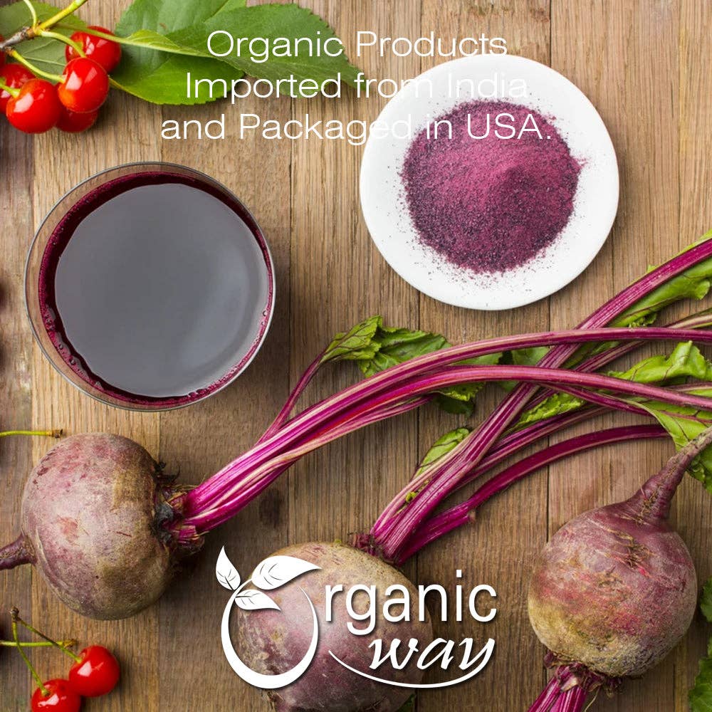 Organic Way LLC - Wholesale Protein/Superfood Powder - Premium Quality Beet Root Powder (Beta vulgaris) - Kosher Certified | Raw , Vegan, Non GMO & Gluten Free | USDA Certified | Origin - India1
