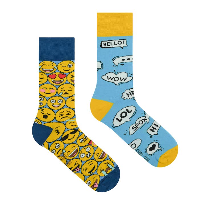 Casual strømper med emoji-design for engroshandel hos Spox Sox