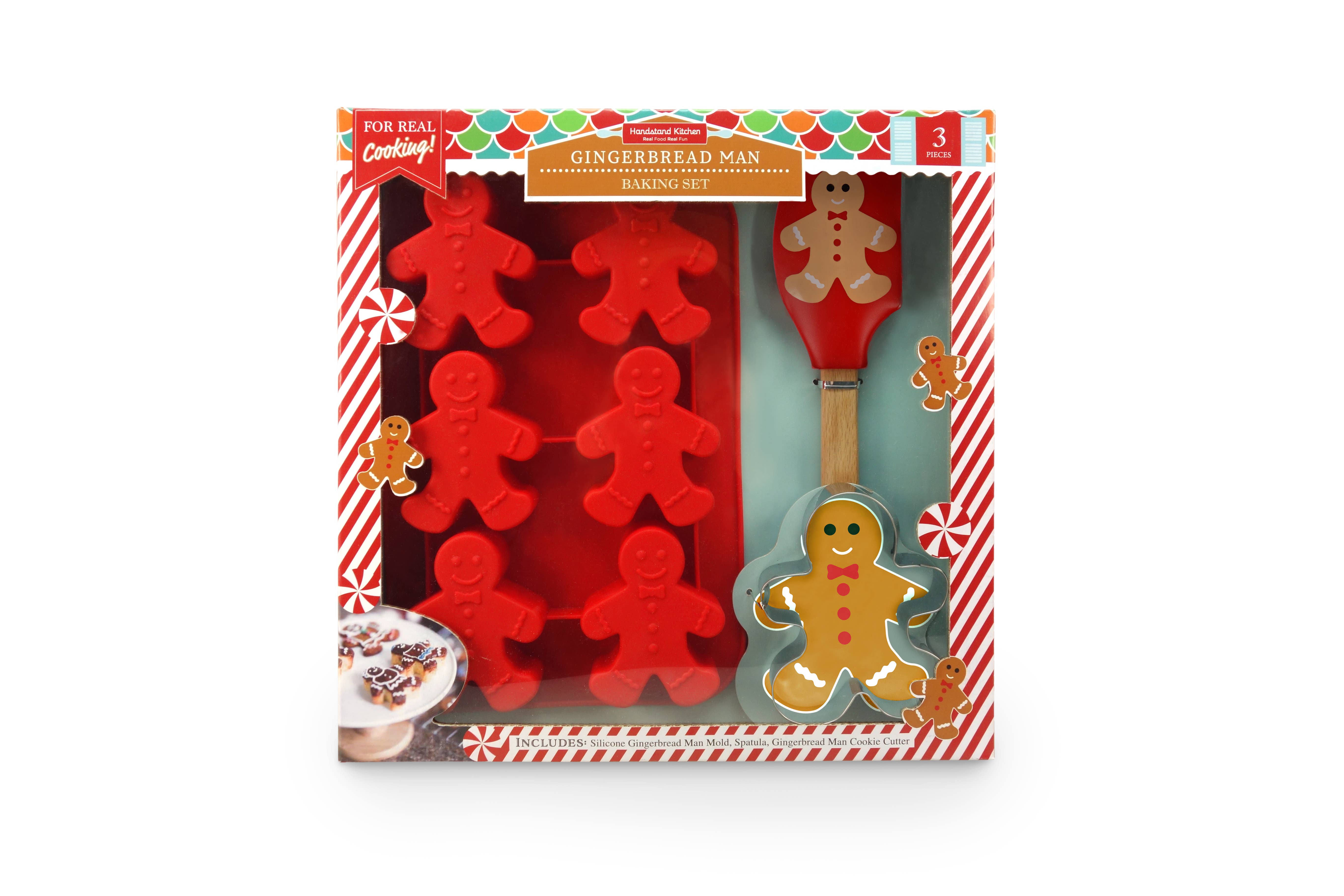 Handstand Kitchen - Wholesale Cookie Cutter - Gingerbread Man Baking Set – Mold, Spatula & Cookie Cutter
