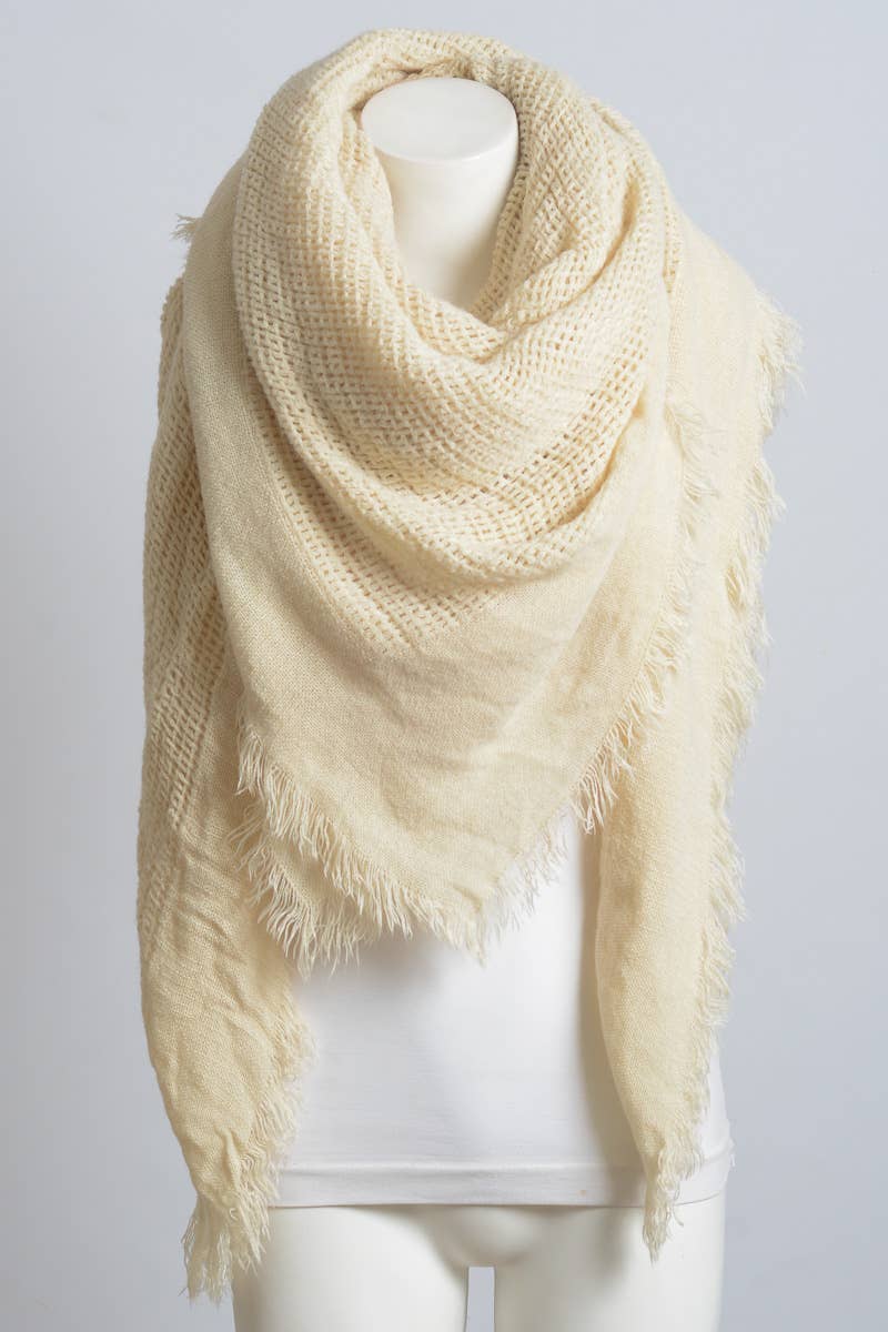 Leto Accessories - Venta al por mayor Bufanda - Mujer - Bufanda cuadrada de tejido abierto en 5 colores - estilo acogedor y chic2