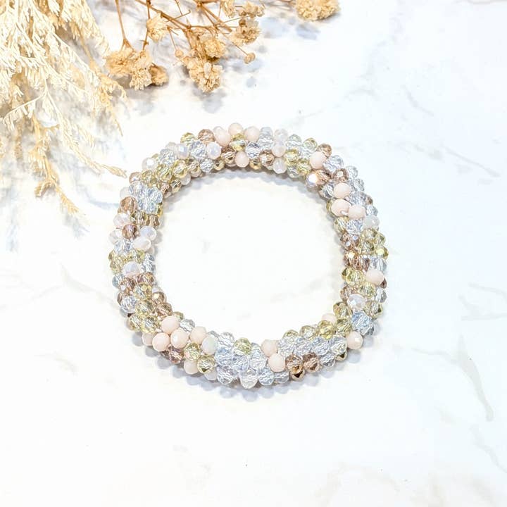 LOLO & YAYA - Wholesale Link & Chain Bracelet - White-tone crystal effect bracelet3