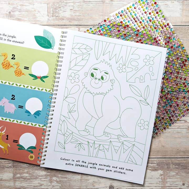 Robert Frederick Ltd - Wholesale Book - Kids - Gem Art Activity Book - Jungle Animals