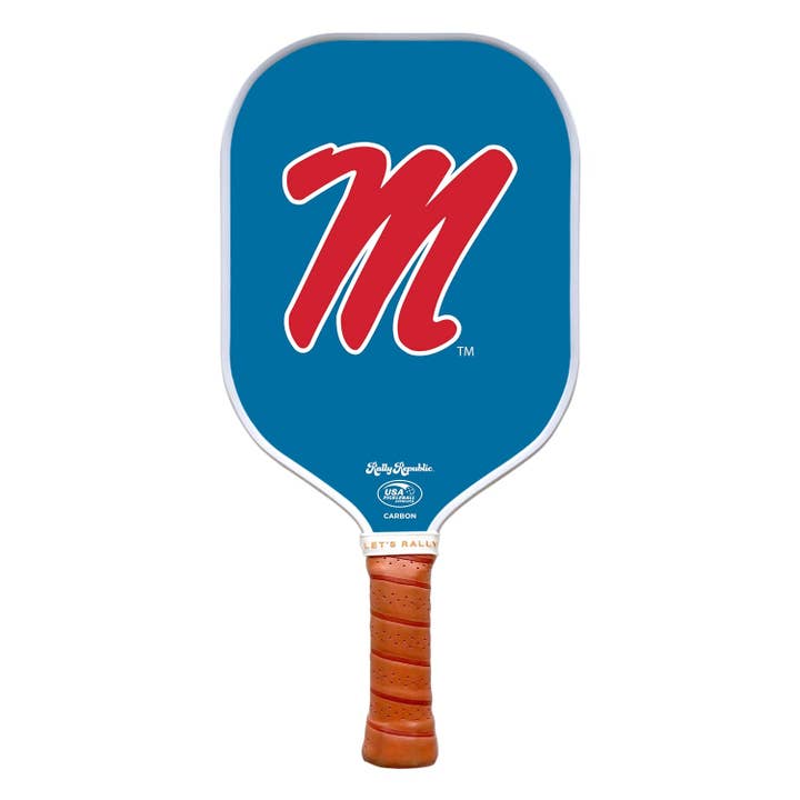 Pagaia da pickleball M Mark Powder Blue dell'Università del Mississippi (B2B) per la vendita all'ingrosso da parte di Rally Republic