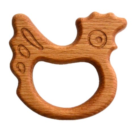 PoppyBabyCo – wholesale Bitring - Baby – Ekologisk trä Teether leksak kyckling
