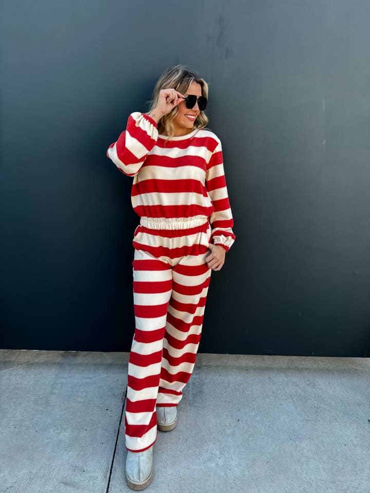 BLAKELEY - Wholesale Lounge Set - Women's - LET'S JUST LOUNGE STRIPE SET