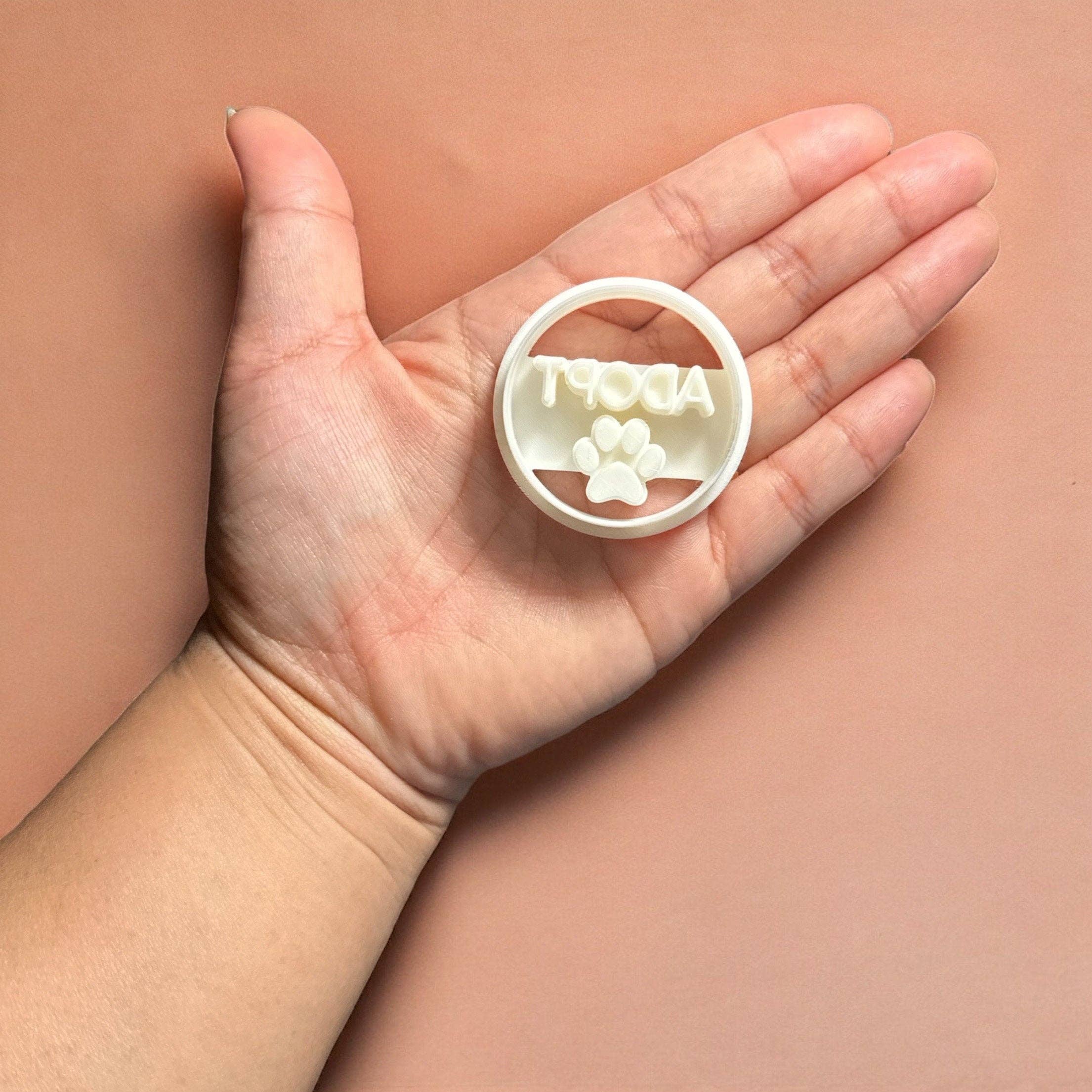 Roussell Prints and Demand LLC - Wholesale Craft Tool - Adopt Paw Polymer Clay Cutters0