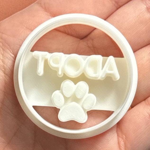Roussell Prints and Demand LLC - Wholesale Craft Tool - Adopt Paw Polymer Clay Cutters0