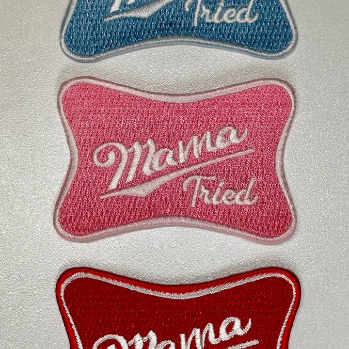 Mama Tried-patch, mamapatch, mama-patch, mama tried, patches voor wholesale door Aloe and Milk Boutique