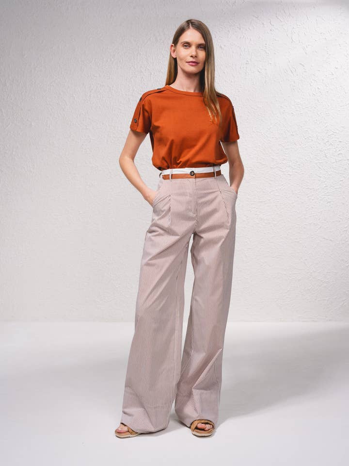 259210 - Striped print pants for wholesale by SMF